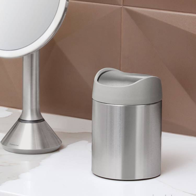 Simplehuman mini waste bin stainless steel 1.5L, UK version