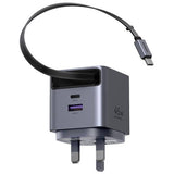 UGREEN 45W charger with retractable USB-C cable, imported from the UK