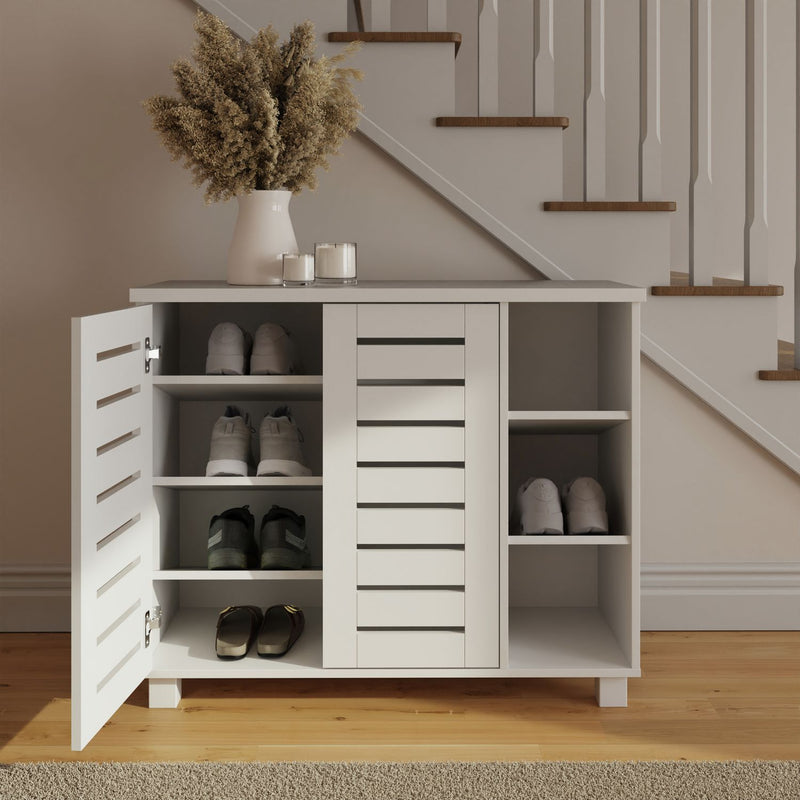 GFW Bodie white shoe cabinet storage - British product