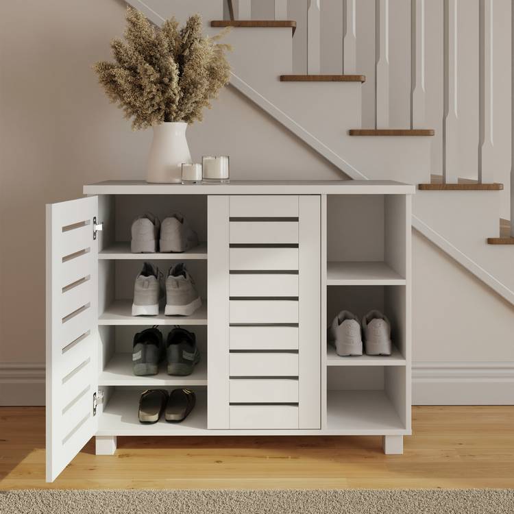 GFW Bodie white shoe cabinet storage - British product