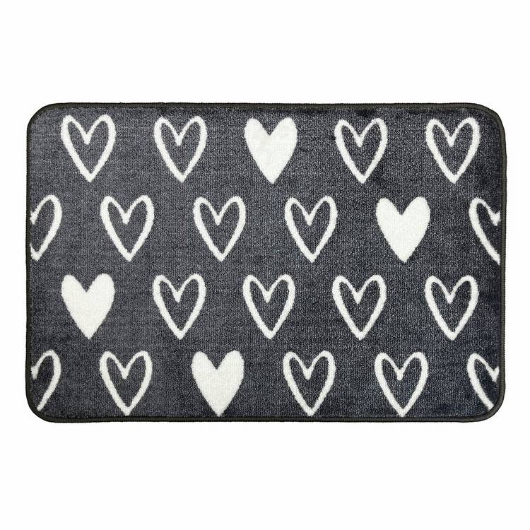 Mighty Mats doormat grey hearts 50x75cm, imported from the UK