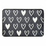 Mighty Mats doormat grey hearts 50x75cm, imported from the UK