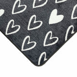 Mighty Mats doormat grey hearts 50x75cm, imported from the UK