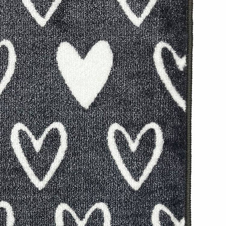 Mighty Mats doormat grey hearts 50x75cm, imported from the UK