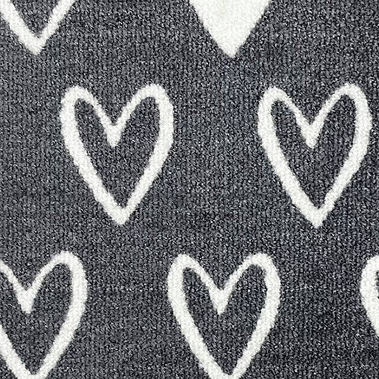 Mighty Mats doormat grey hearts 50x75cm, imported from the UK