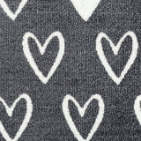 Mighty Mats doormat grey hearts 50x75cm, imported from the UK