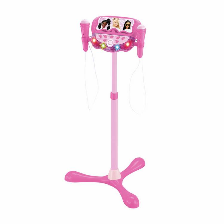 Lexibook Barbie adjustable microphone stand with two mics (British brand)