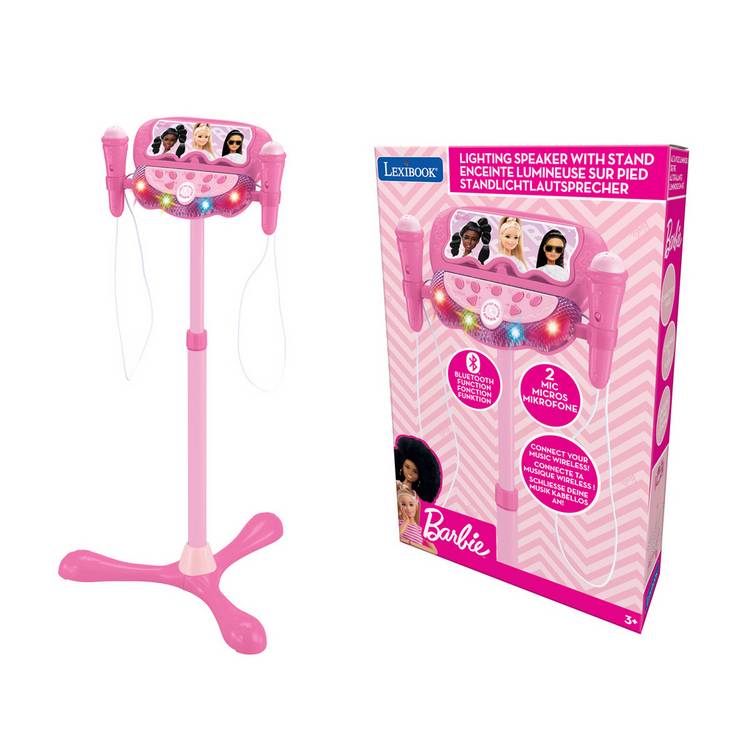 Lexibook Barbie adjustable microphone stand with two mics (British brand)