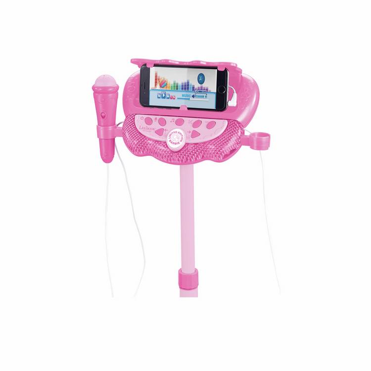 Lexibook Barbie adjustable microphone stand with two mics (British brand)