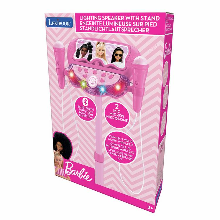 Lexibook Barbie adjustable microphone stand with two mics (British brand)