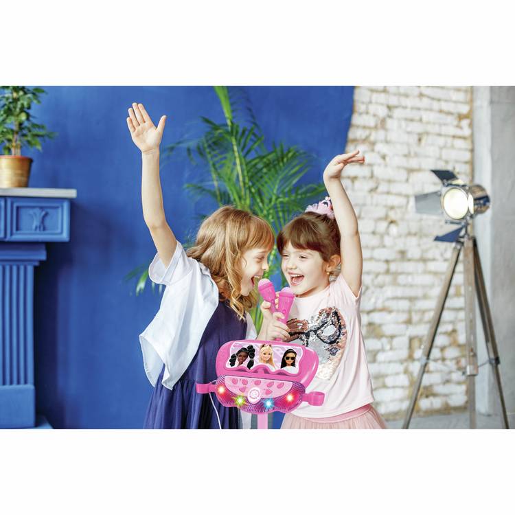 Lexibook Barbie adjustable microphone stand with two mics (British brand)