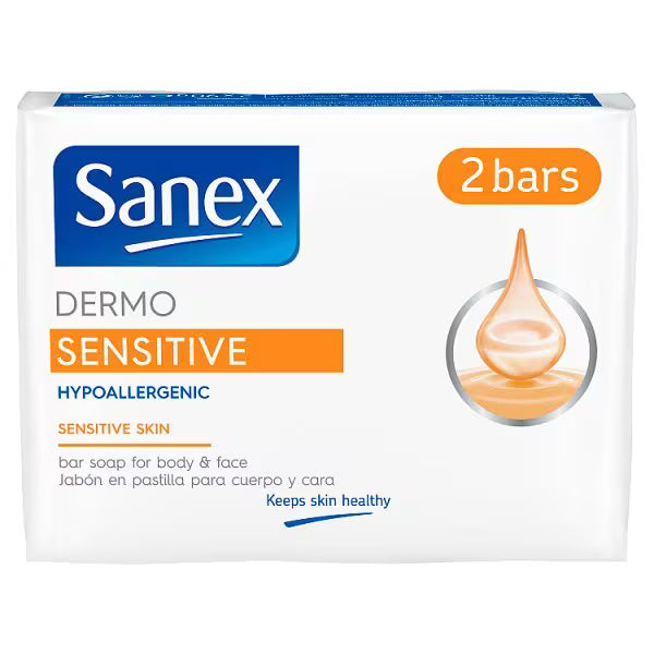 Sanex Dermo Sensitive Skin Bar Soap 2 x 90g - British product