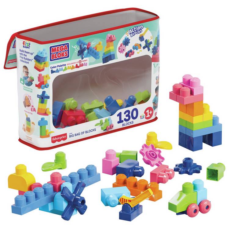 MEGA BLOKS First Builders 130-piece building blocks set, UK version