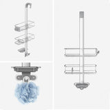 Simplehuman 2-tier overdoor shower caddy stainless steel (British brand)