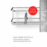 Simplehuman 2-tier overdoor shower caddy stainless steel (British brand)