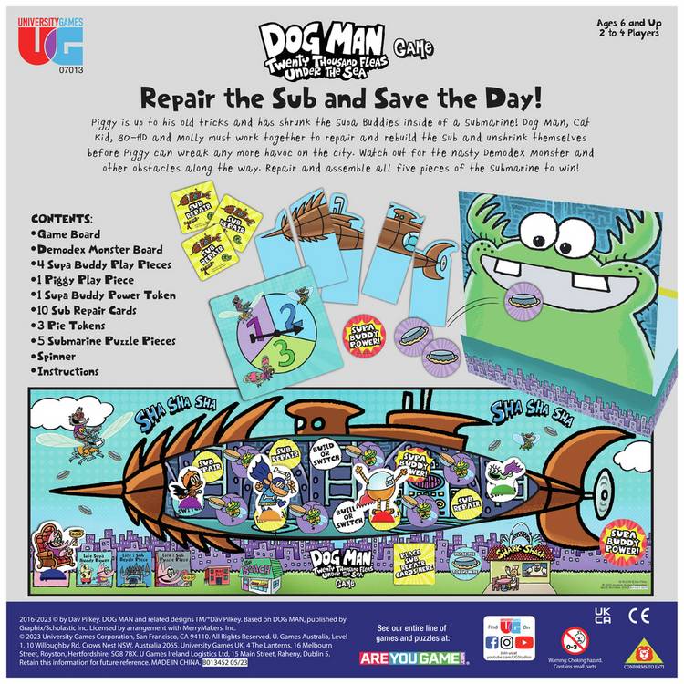 Dog Man board game 20 Thousand Fleas Under The Sea - British product