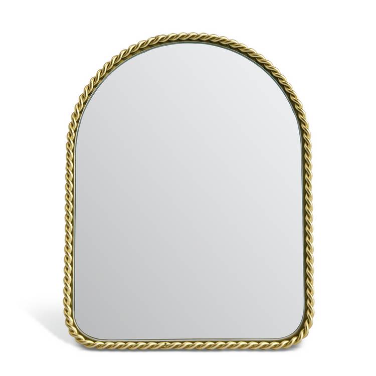 Habitat gold rope twist arch dressing table mirror 16x21cm (British brand)