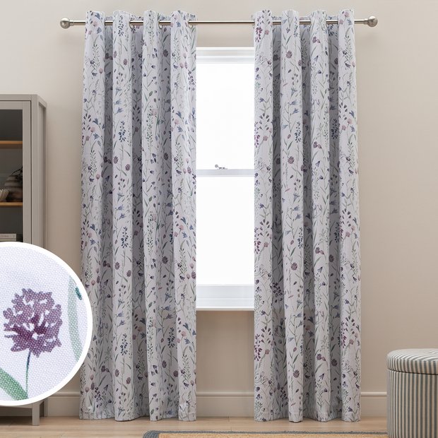 Argos Home blackout curtains purple 117x137cm, UK version