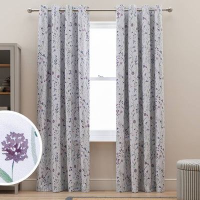 Argos Argos Home Blackout Eyelet Curtains - Purple - 117x137cm- Buy online at McGrocer