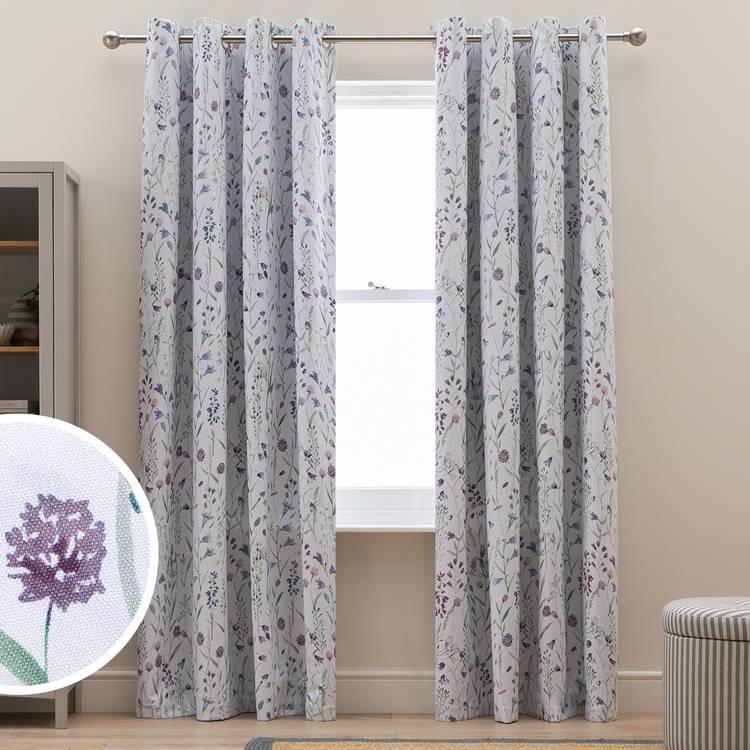 Argos Home blackout curtains purple 117x137cm, UK version