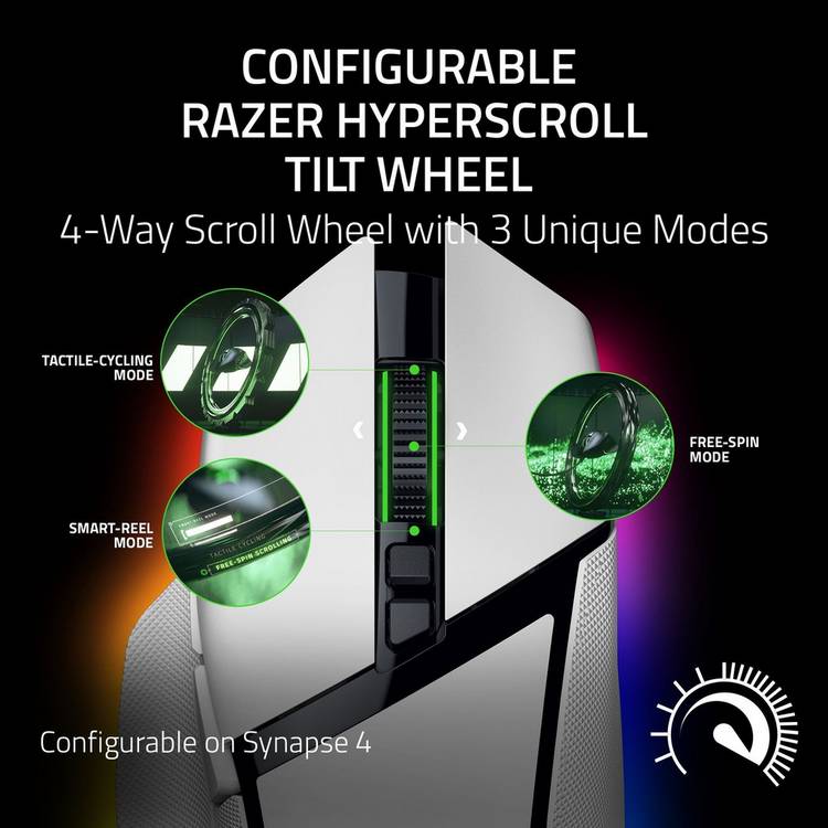 Razer Basilisk V3 Pro white wireless gaming mouse, UK version