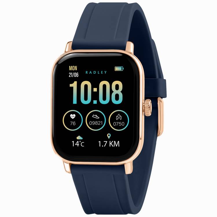 Radley navy smartwatch and earbud set, UK version