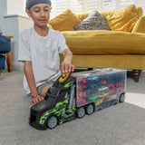 Teamsterz toy transporter truck with 8 cars, UK version