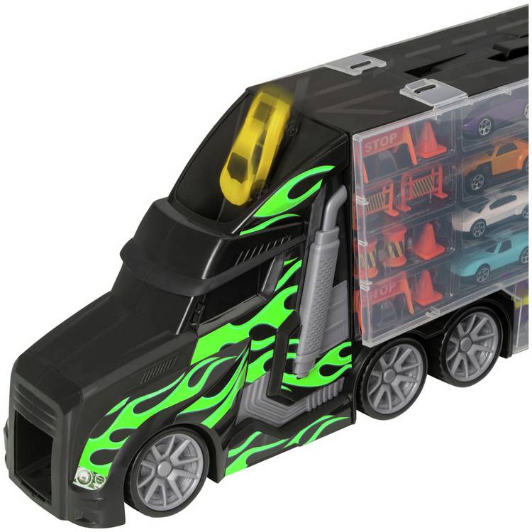 Teamsterz toy transporter truck with 8 cars, UK version