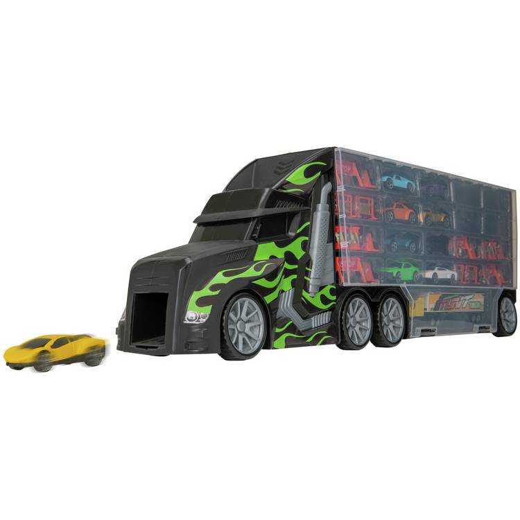 Teamsterz toy transporter truck with 8 cars, UK version