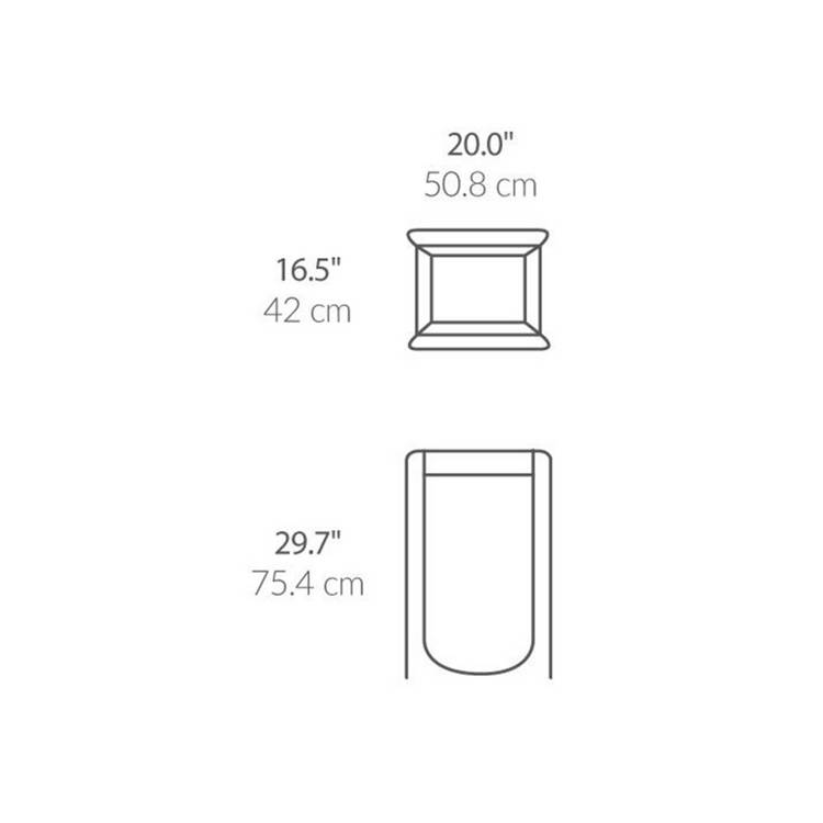Simplehuman stainless steel laundry hamper 24L, UK version