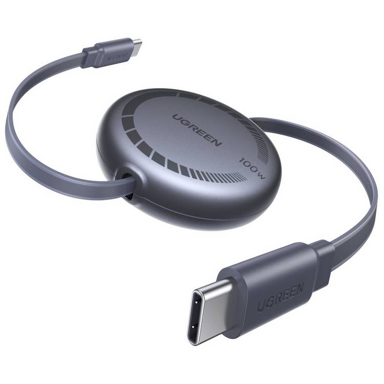 UGREEN Nexode retractable USB-C cable 1m 100W (British brand)