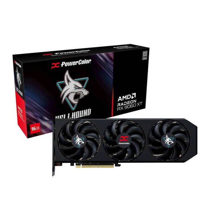 PowerColor Hellhound RX 9060 XT graphics card 16GB, UK version