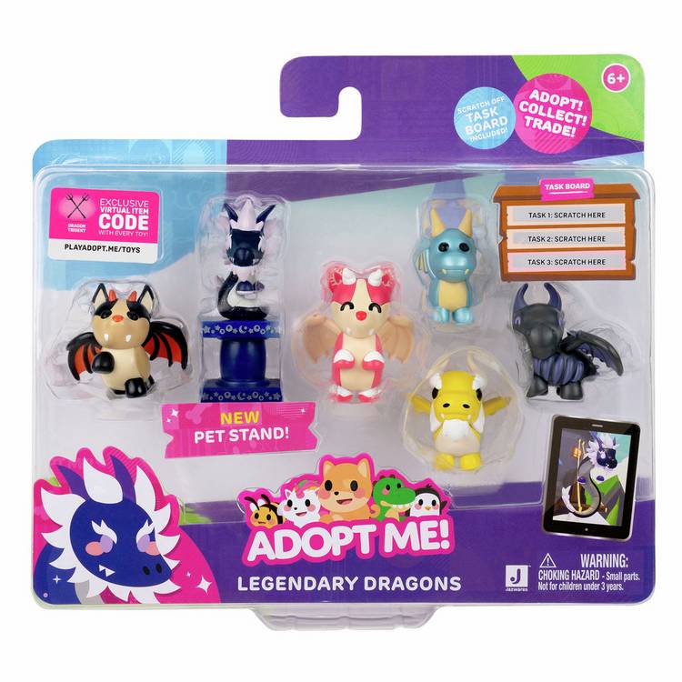Adopt Me legendary dragons collectible pack 6 figures, imported from the UK