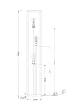 Brooklyn black floor lamp 3 light (British brand)