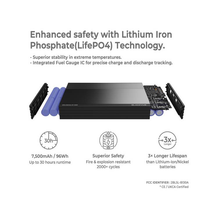 BlackVue B-130A dash cam battery for parking mode (British brand)