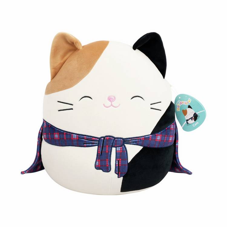 Squishmallows Cam Calico Cat soft toy 12 inch, imported from the UK