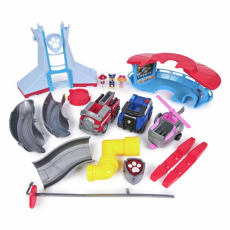 PAW Patrol Lookout Tower playset with vehicles, imported from the UK