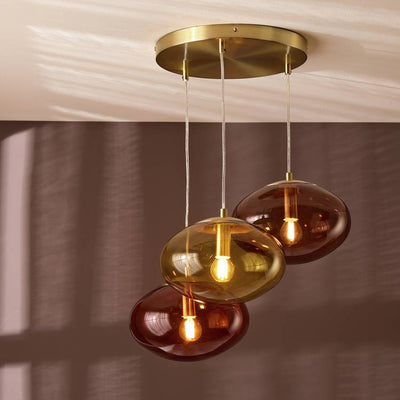 Argos Habitat Honey Glass 3 Light Cluster Ceiling Light - Brown- Buy online at McGrocer