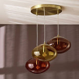 Habitat Honey Glass cluster ceiling light brown three globes, UK version