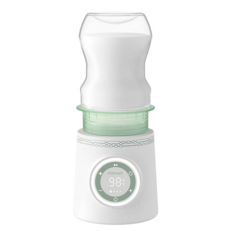 Momcozy portable bottle warmer with smart sensor technology, British product