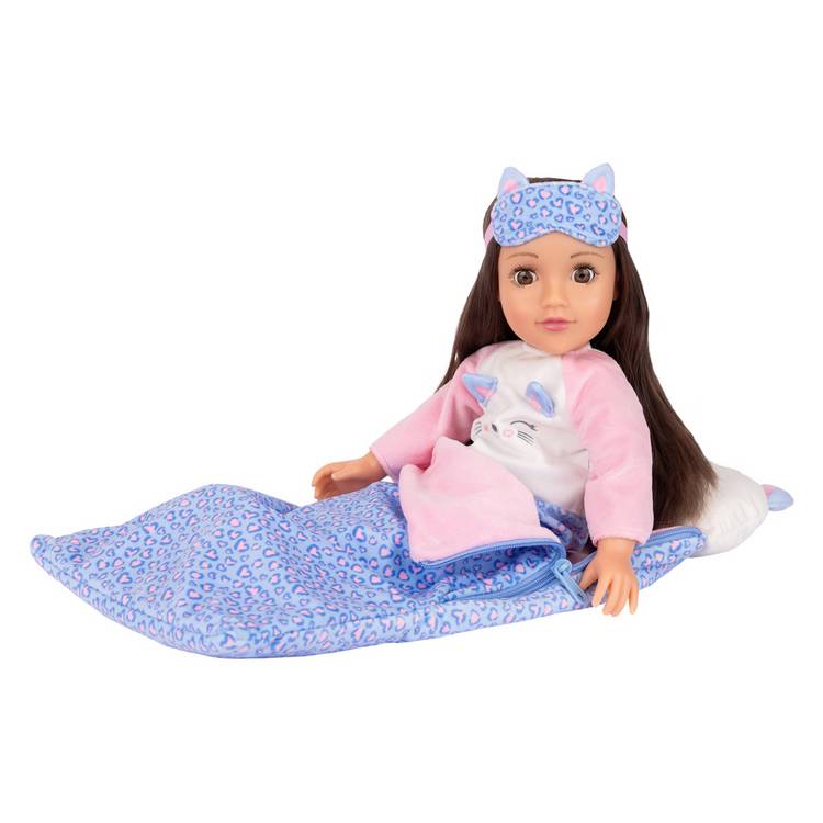 DesignAfriend Purr-fect Night In sleepover set 18 inch (British brand)