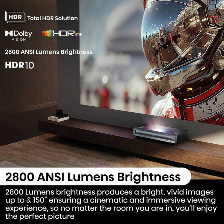 Hisense PX3TUK 4K laser projector ultra-short-throw, imported from the UK