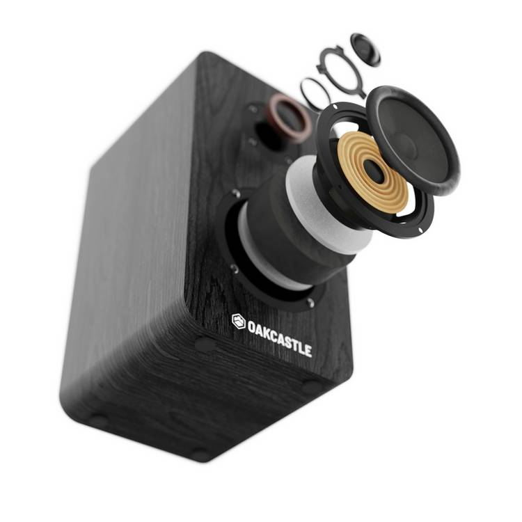 Oakcastle TT200 belt-drive turntable with speakers, UK version