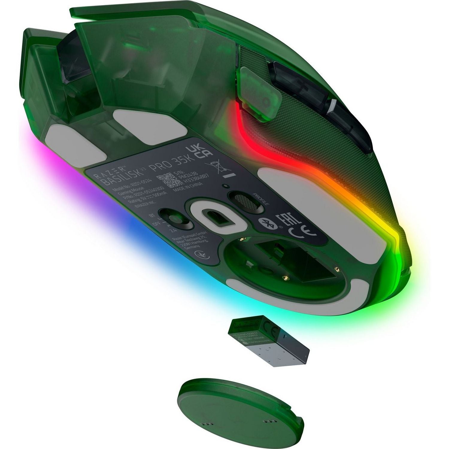 Razer Basilisk V3 Pro wireless mouse Phantom Green, imported from the UK