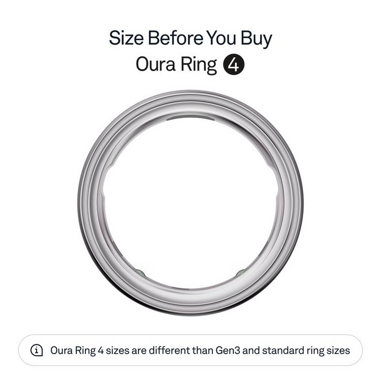 Oura smart ring Silver size 14 - British product