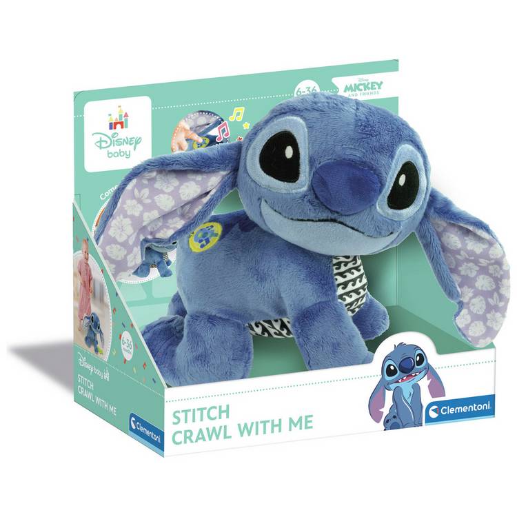 Disney Stitch Crawl with Me plush toy 23cm - British product