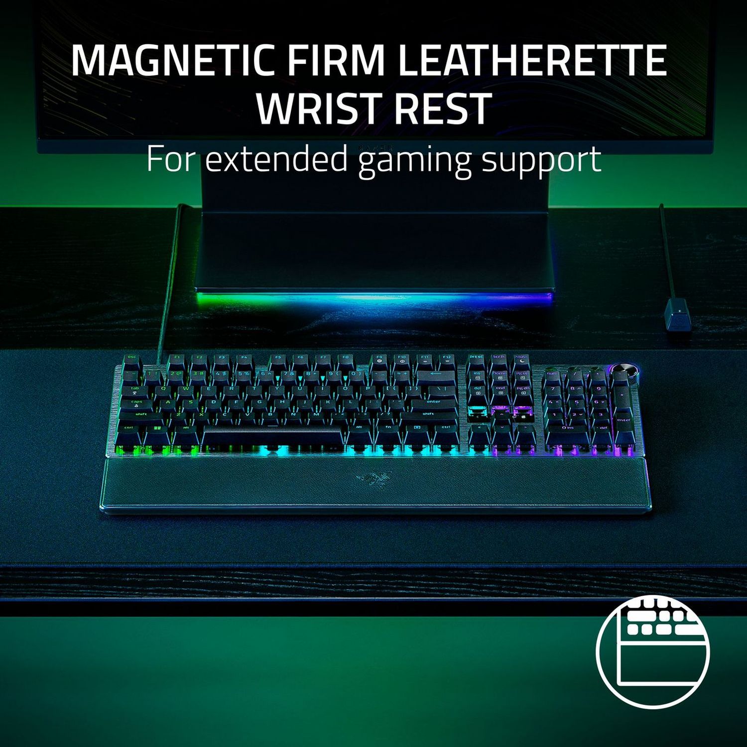 Razer gaming keyboard wired black (British brand)