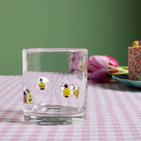 Argos Home Bee Glass Tumbler with colourful bees (British brand)