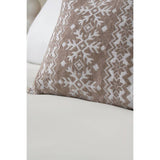 BHS Fairisle Cushion brown cream 42x42cm (British brand)