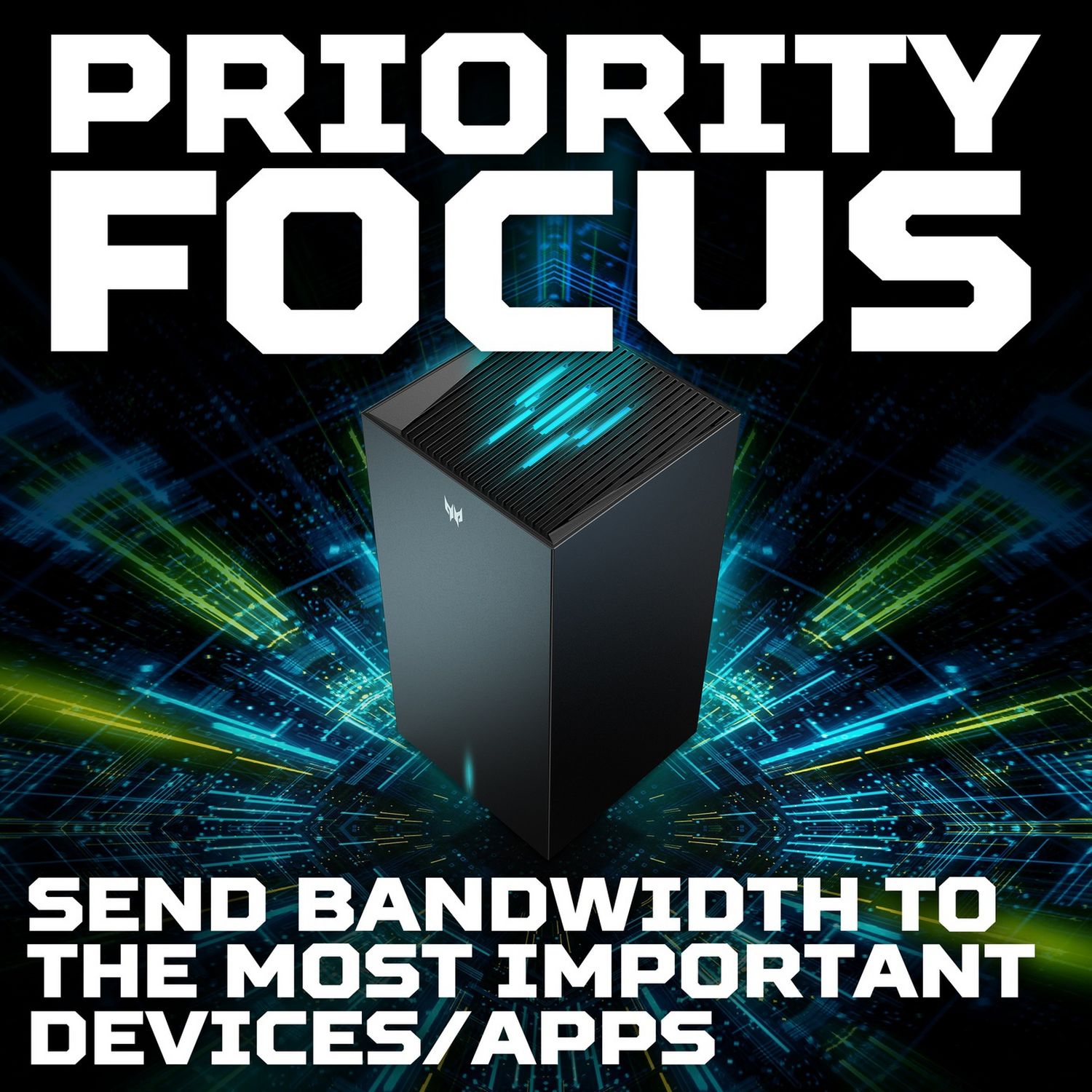 Acer Predator Connect X7 tri-band Wi-Fi 7 5G router - British product